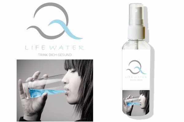 Sticker for 100ml spray bottle : "Q-Life Water"